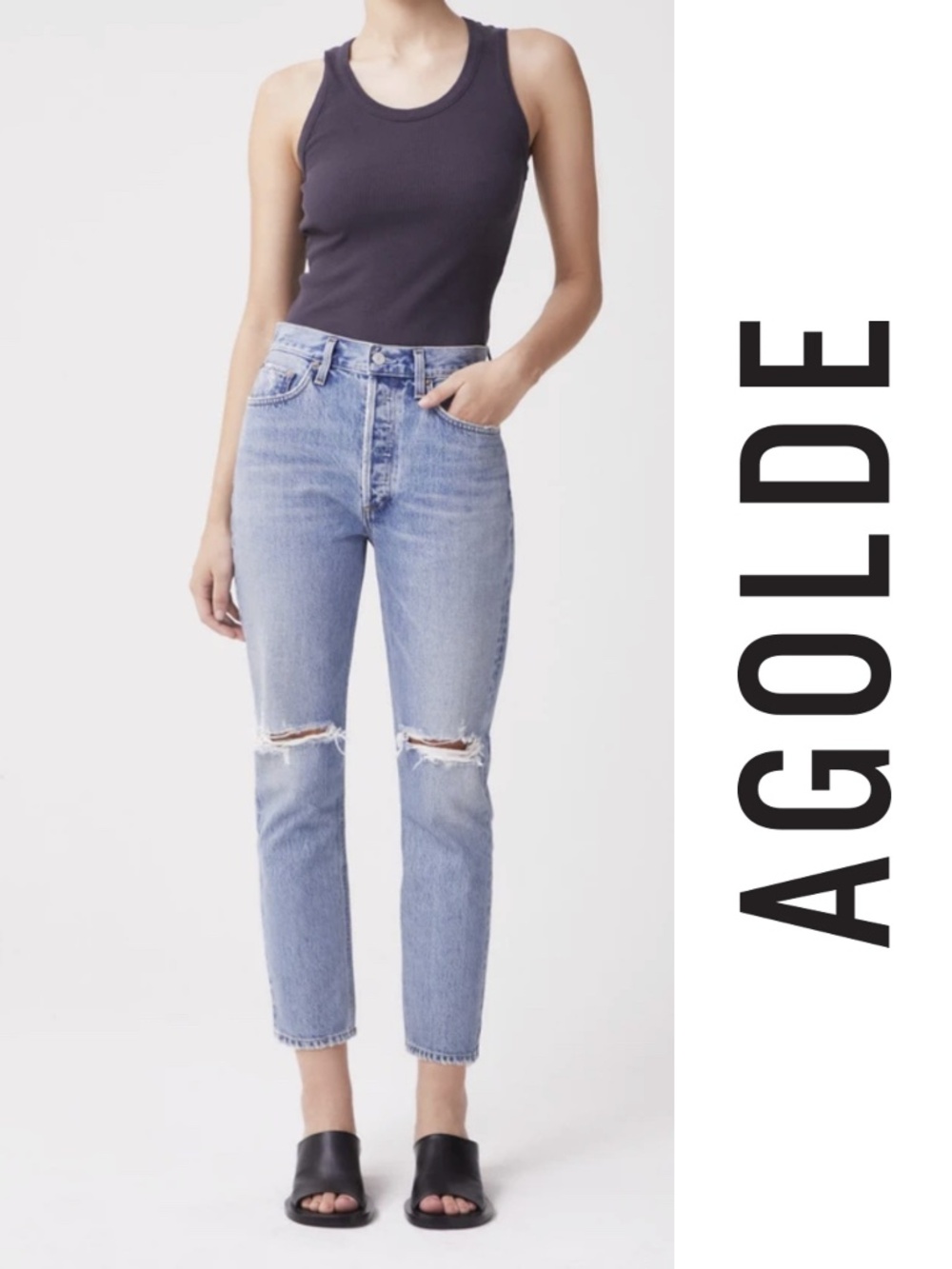 AGOLDE - Riley Crop (Escalate) - Picture 1 of 4